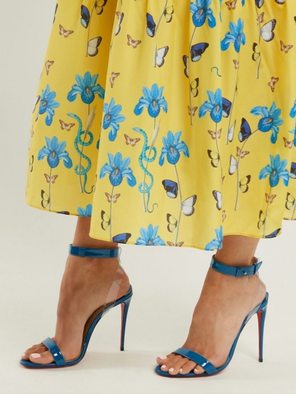 CHRISTIAN LOUBOUTIN Jonatina 100 Patent Leather Sandals Heels 39.5